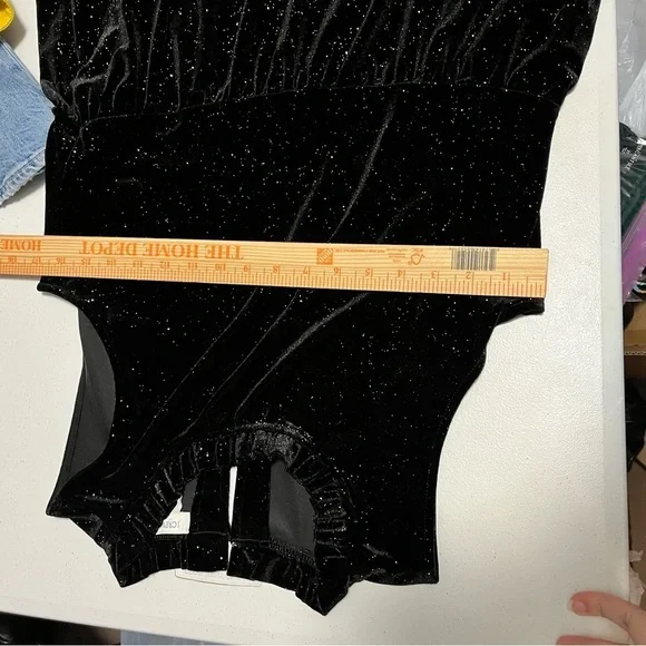 J. Crew Factory Shimmer Velvet Sleeveless Midi Dress Black Gold Size 10 A2 - Picture 11 of 11